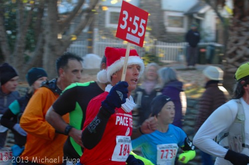 Rick Santos sets the 3:55 pace for  2013 CIM.